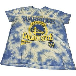 Golden State Warriors Shirt Men's XL Blue NBA Basketball Tie Dye Graphic Tee